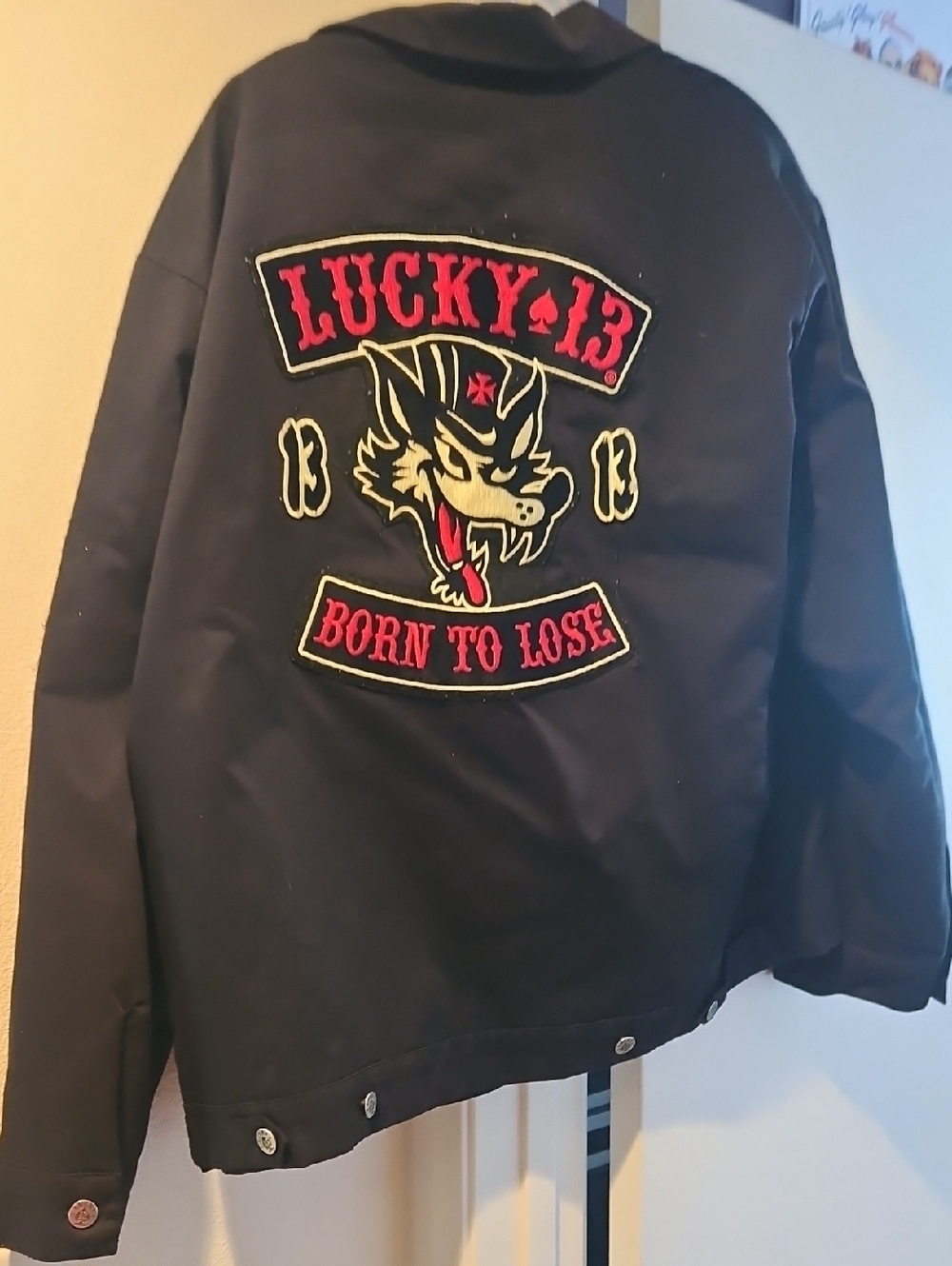 Lucky 13 Born To Lose Wolf Bomber Jacket Size X Large